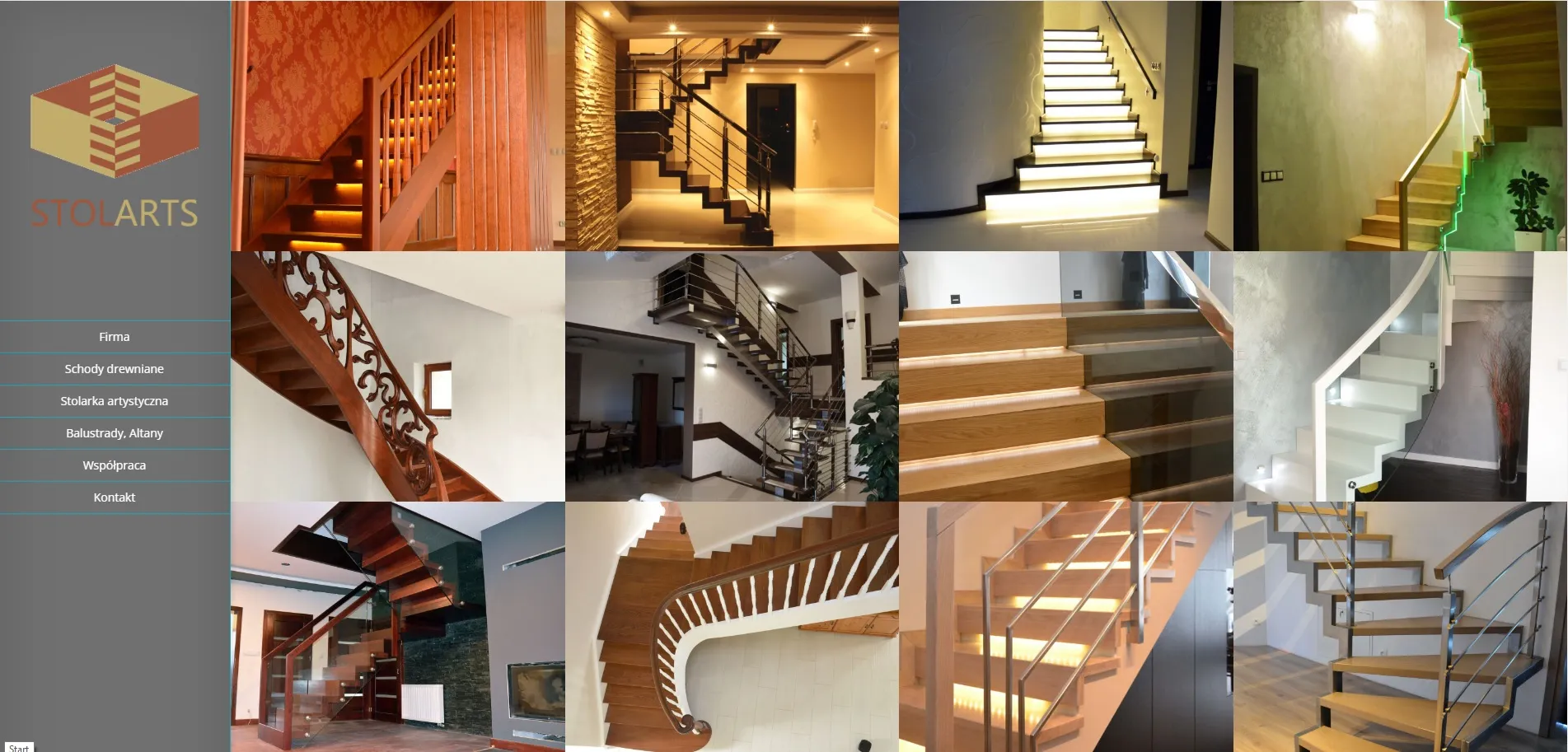 Strona www Stolarts Kreacja Schodów Drewnianych