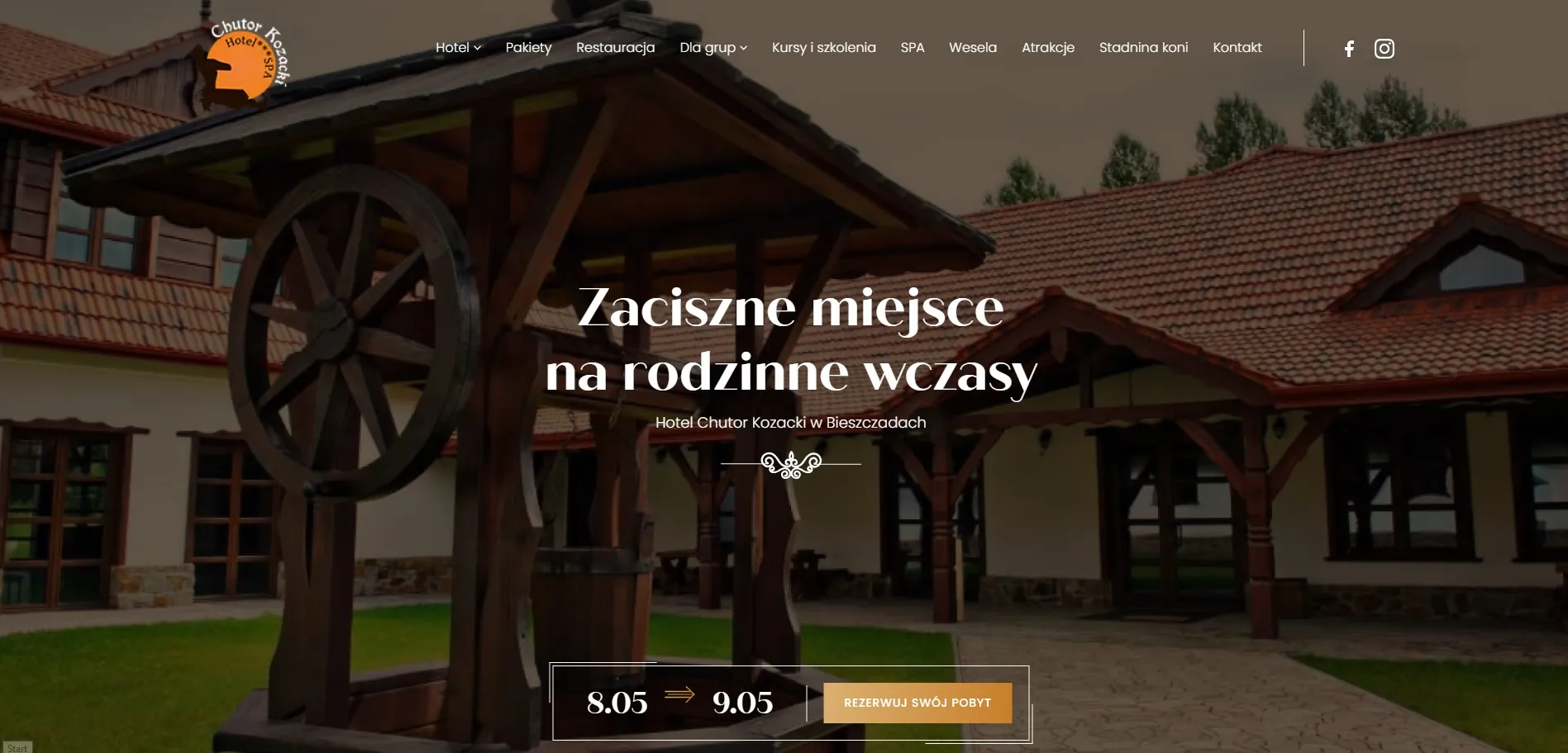 Strona www Kozackie Wzgórza