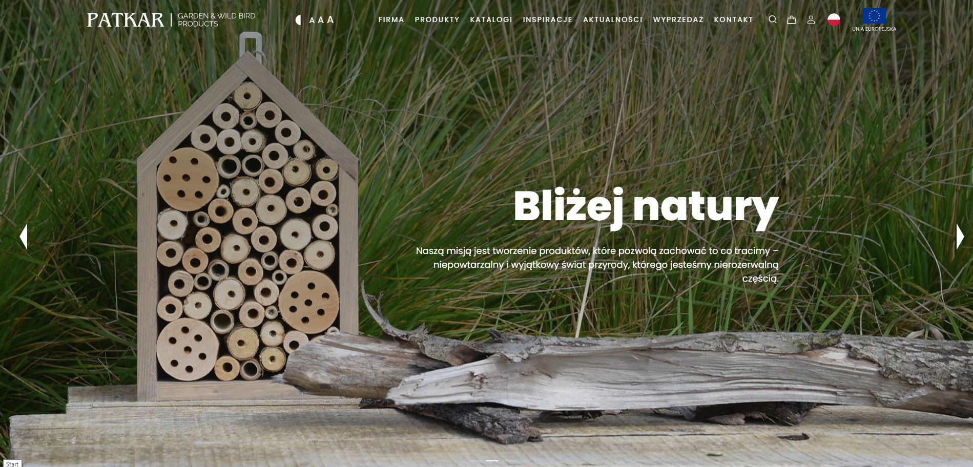 Strona www Patkar Creations drewna i wikliny
